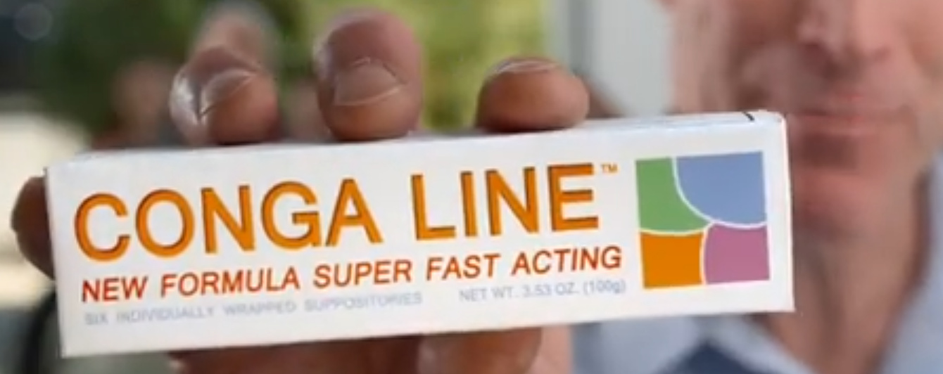 Conga Line product box: New Formula Super Fast Acting